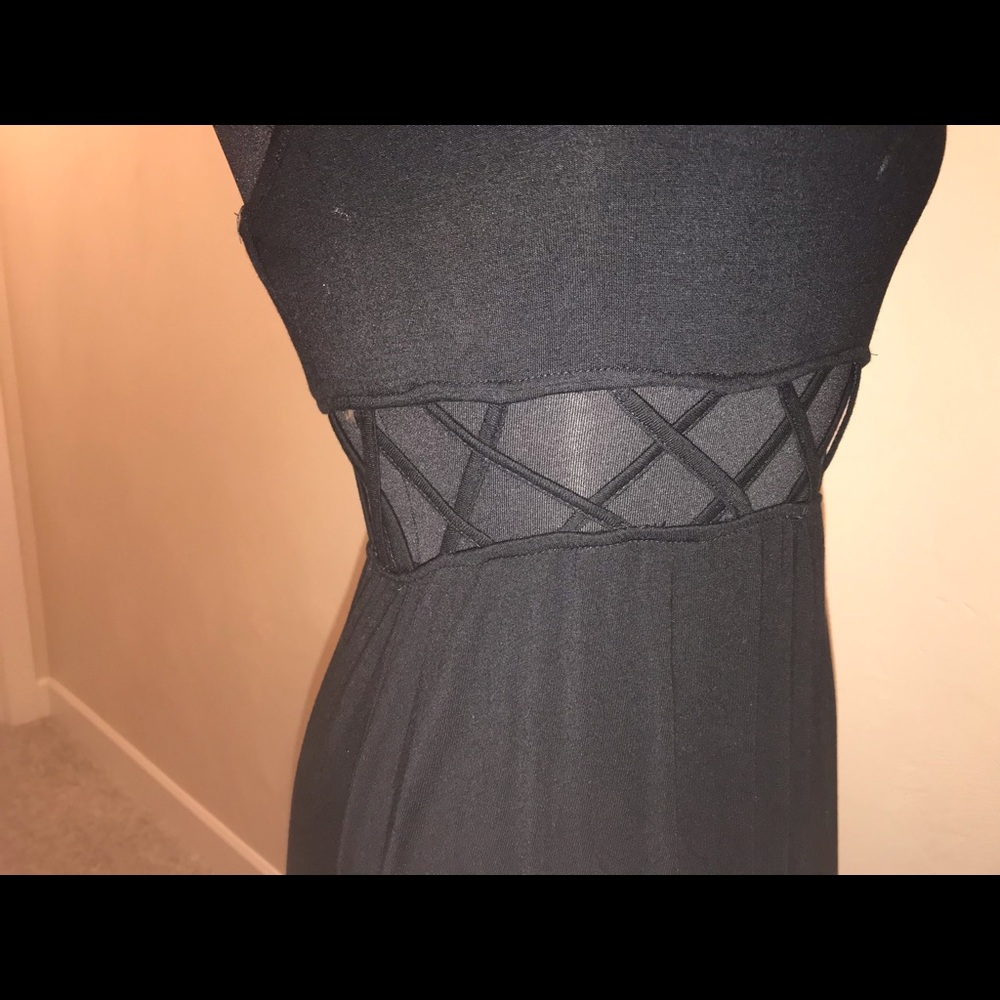 Black High Low dress with cut outs